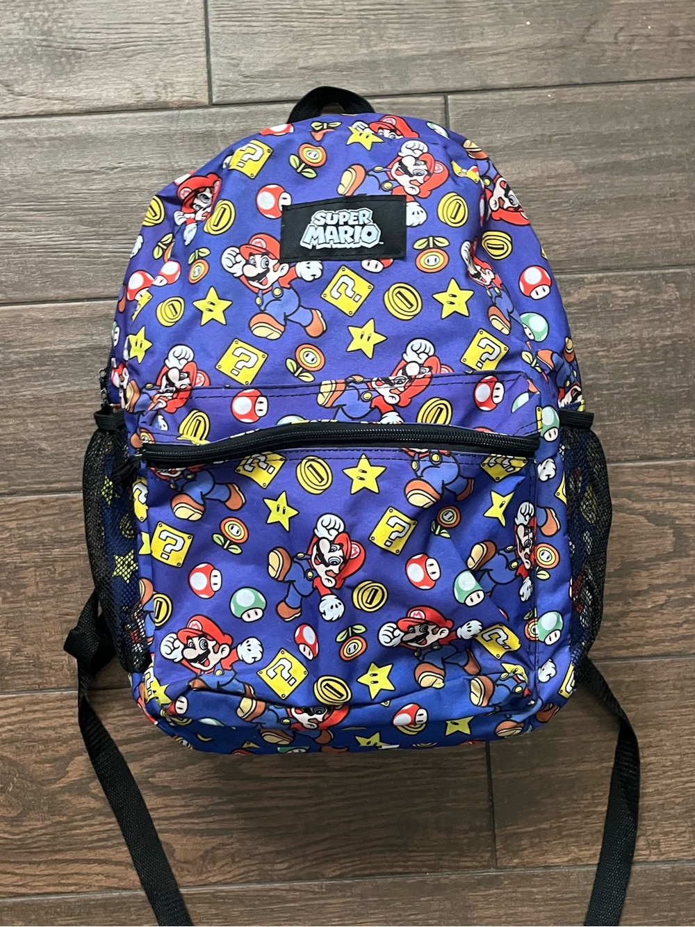 Nintendo Super Mario Kids Backpack in Purple with Character Icons